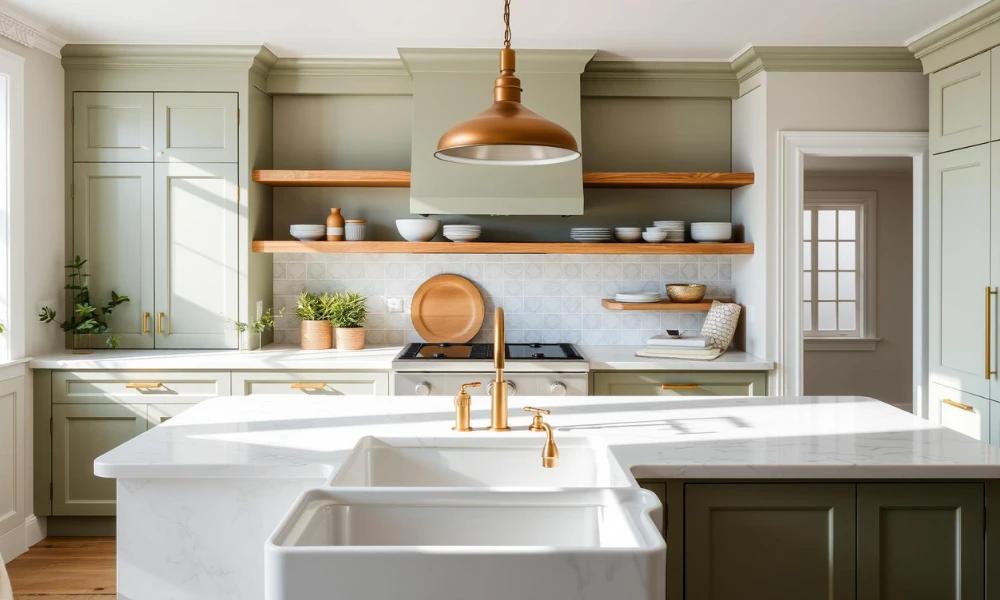 Warm Metal Hardware Accents