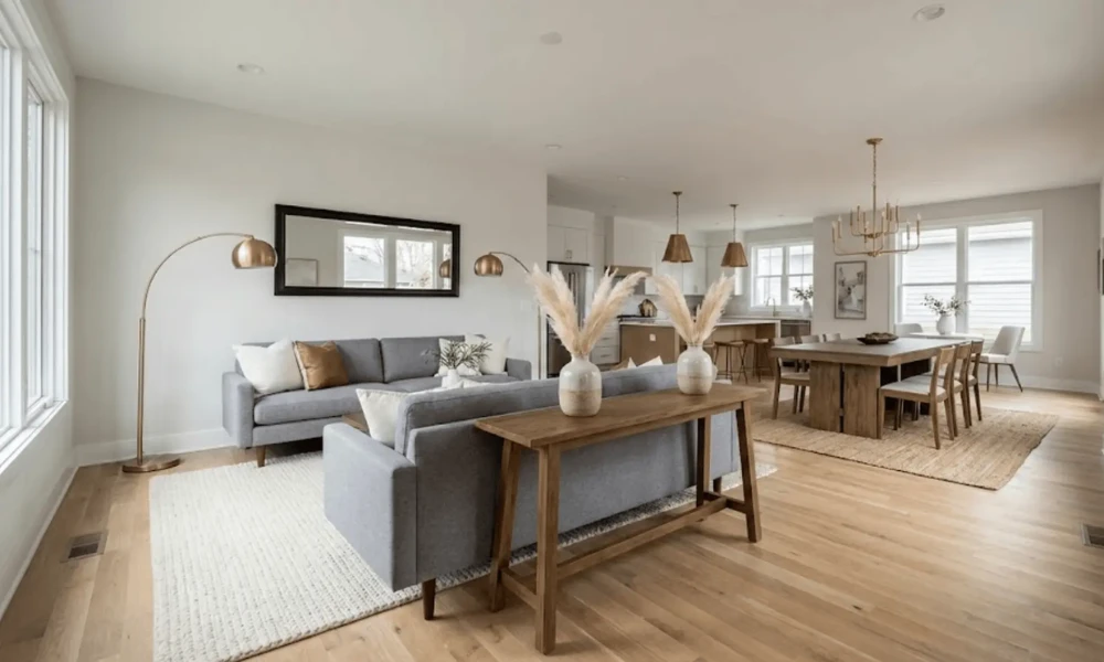 Keep Flooring Consistent Across Both Areas