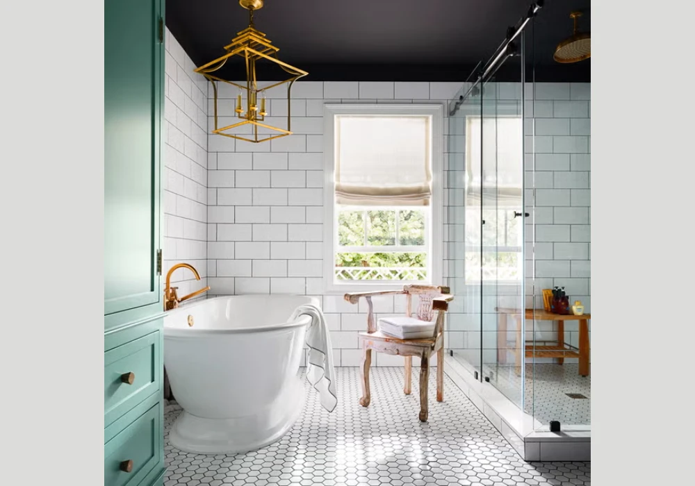 L-Shaped Bathroom Layout