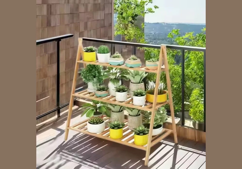 Ladder Shelf Planters for Structured Green Display