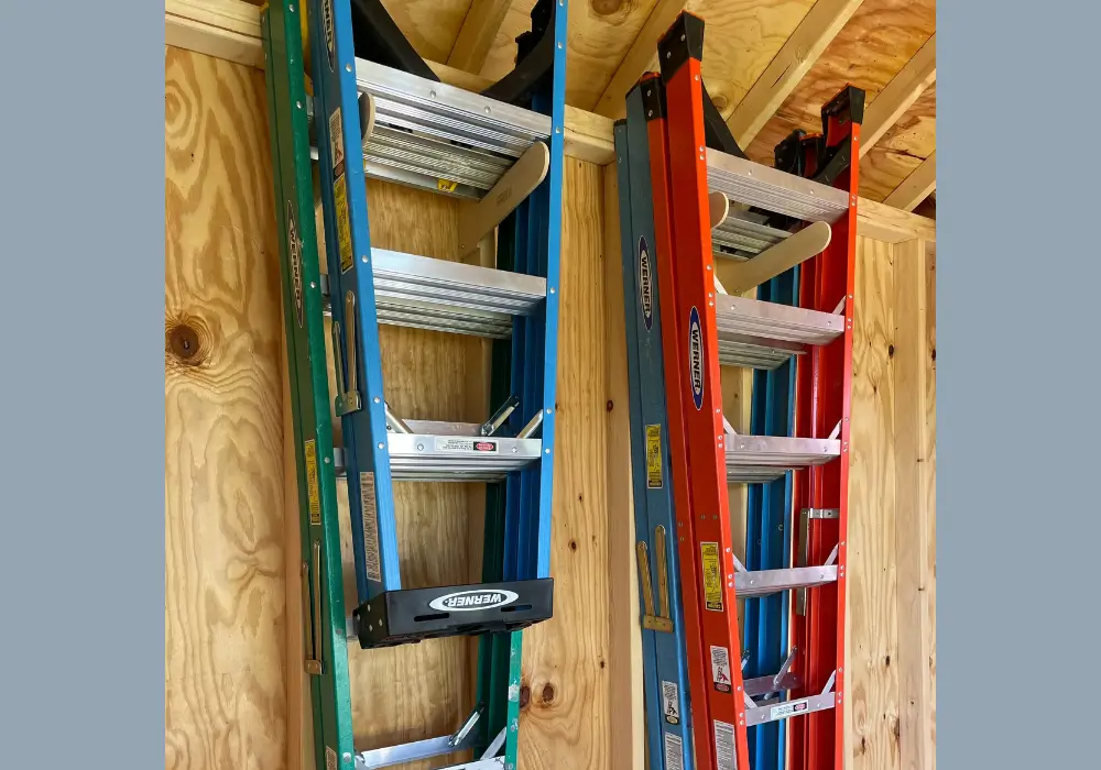 Ladder-Style Garage Shelves