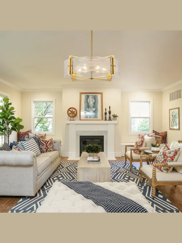 Large Drum Pendants for Soft Ambient Glow