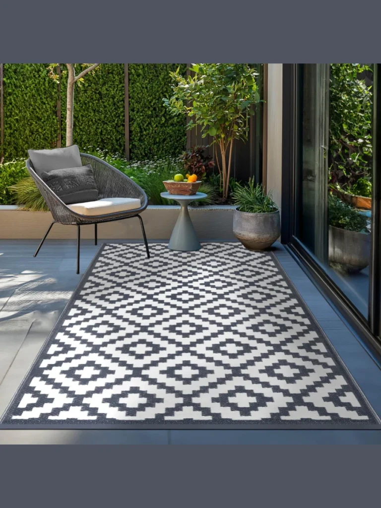 Lay Down a Patterned Outdoor Rug