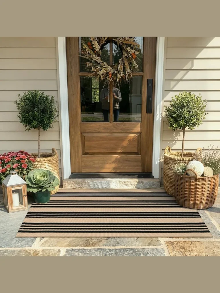 Layered Door Mats for Depth