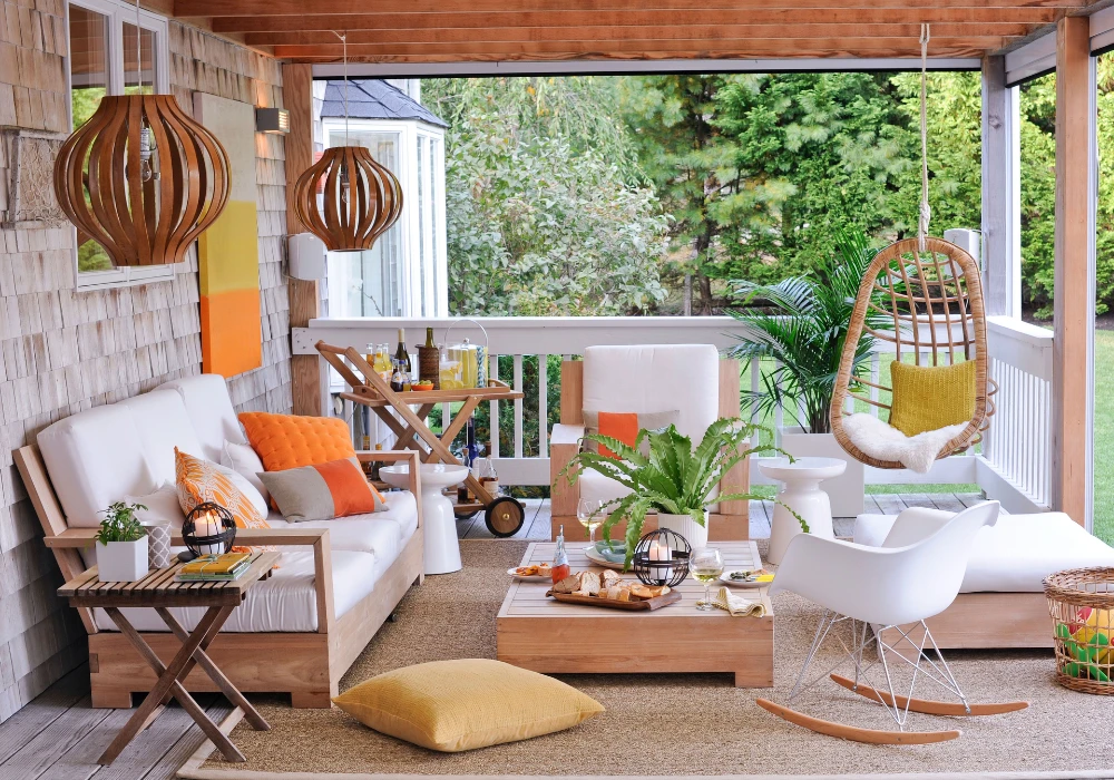 Light Color Theme Setup for Summer Porch Decor Ideas