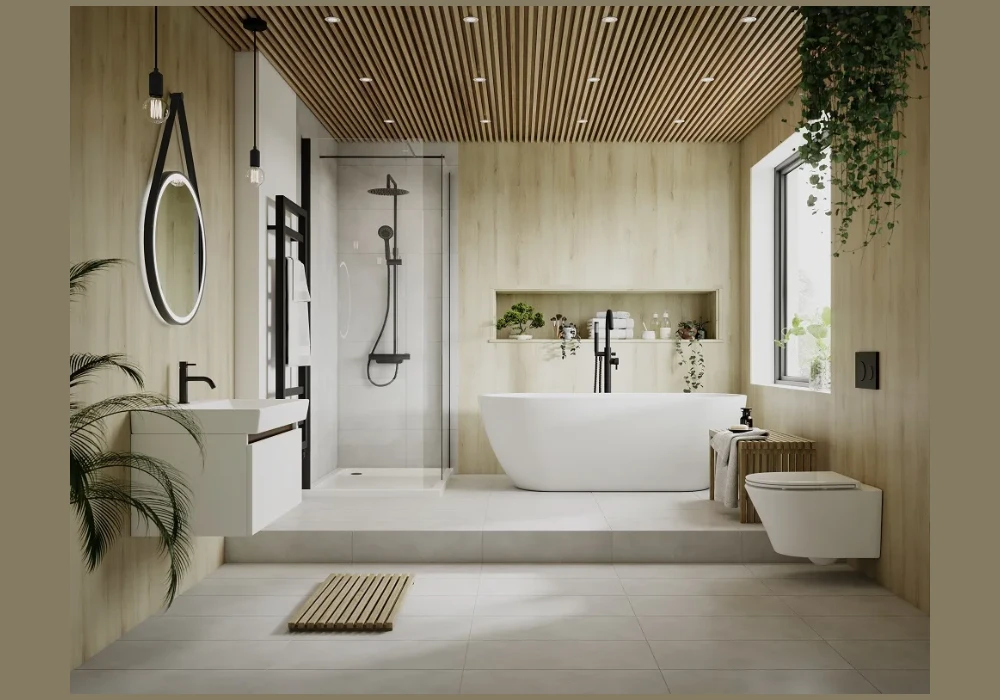 Light Fabric and Textile Choices in Summer Bathroom Trends