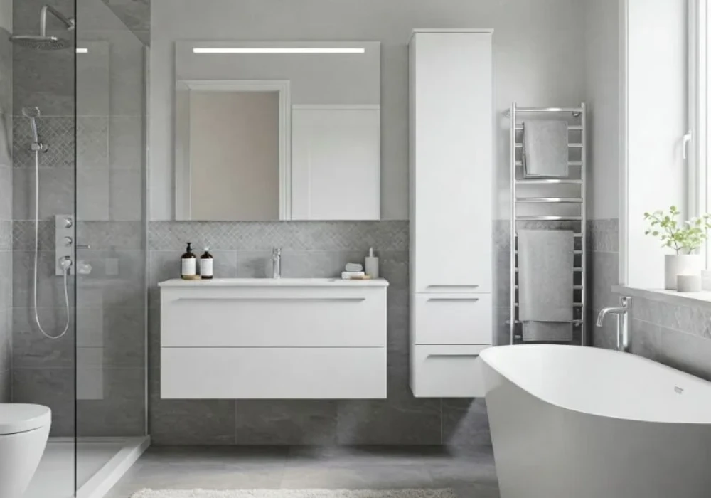 Light Gray Bathroom Ideas for a Clean and Open Space