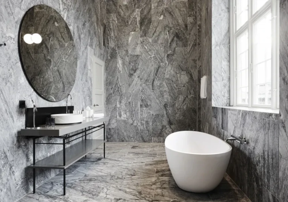 Light Grey and Marble Effect for Elegant Style