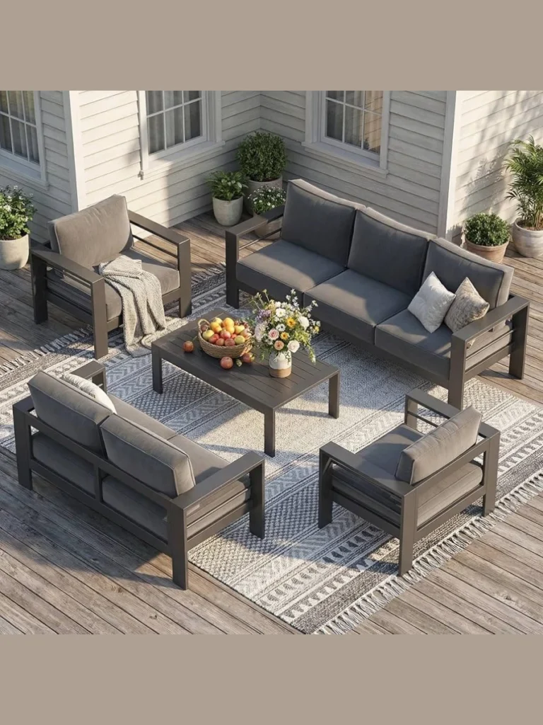 Lightweight Powder Coated Aluminum Sofas For Modern Spaces