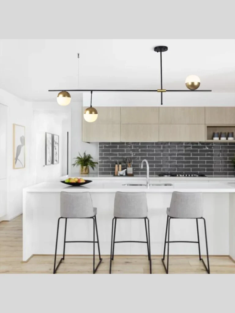 Linear Island Chandeliers