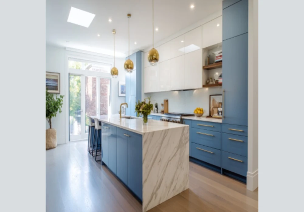 Marble Finish Kitchen Look