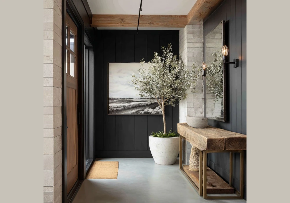 Farmhouse Entryway with Functional Decor