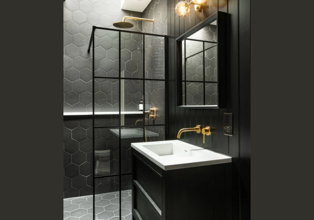 Matte Black Fixtures for a Modern Contrast 