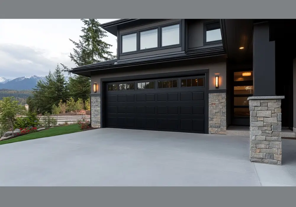 Matte Black Garage Door