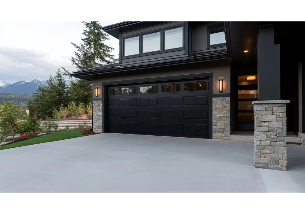 Matte Black Garage Door
