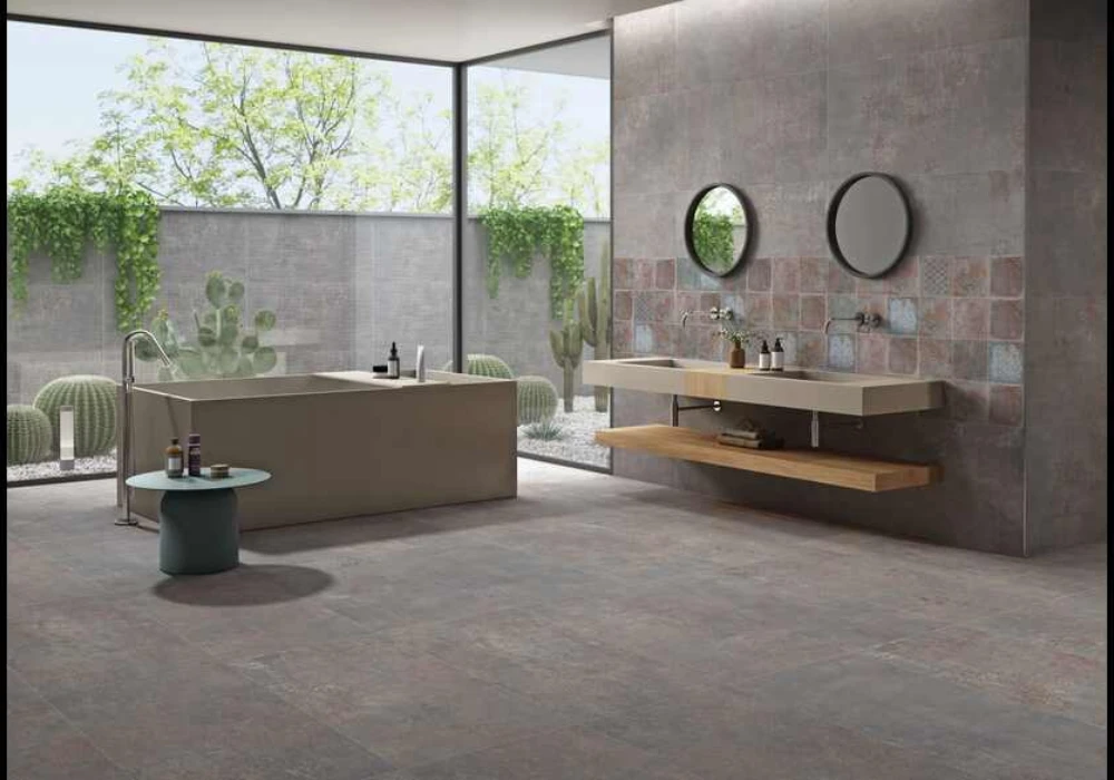 Matte Finish Tiles for Soft Summer Bathroom Ambience