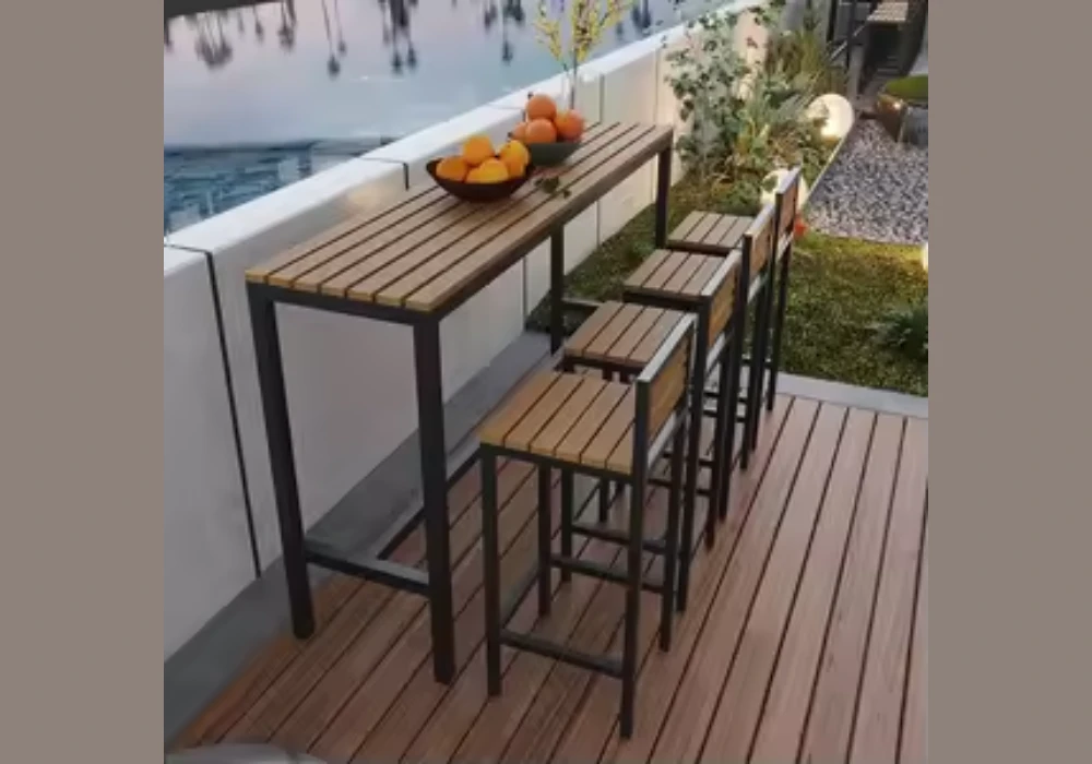 Metal Industrial Balcony Table Ideas for Strong Outdoor Use