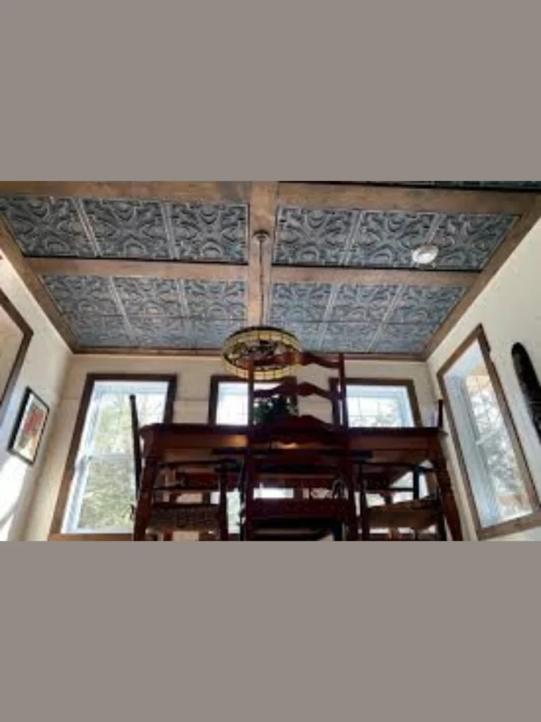 Metallic Tile Accents for Dining Areas