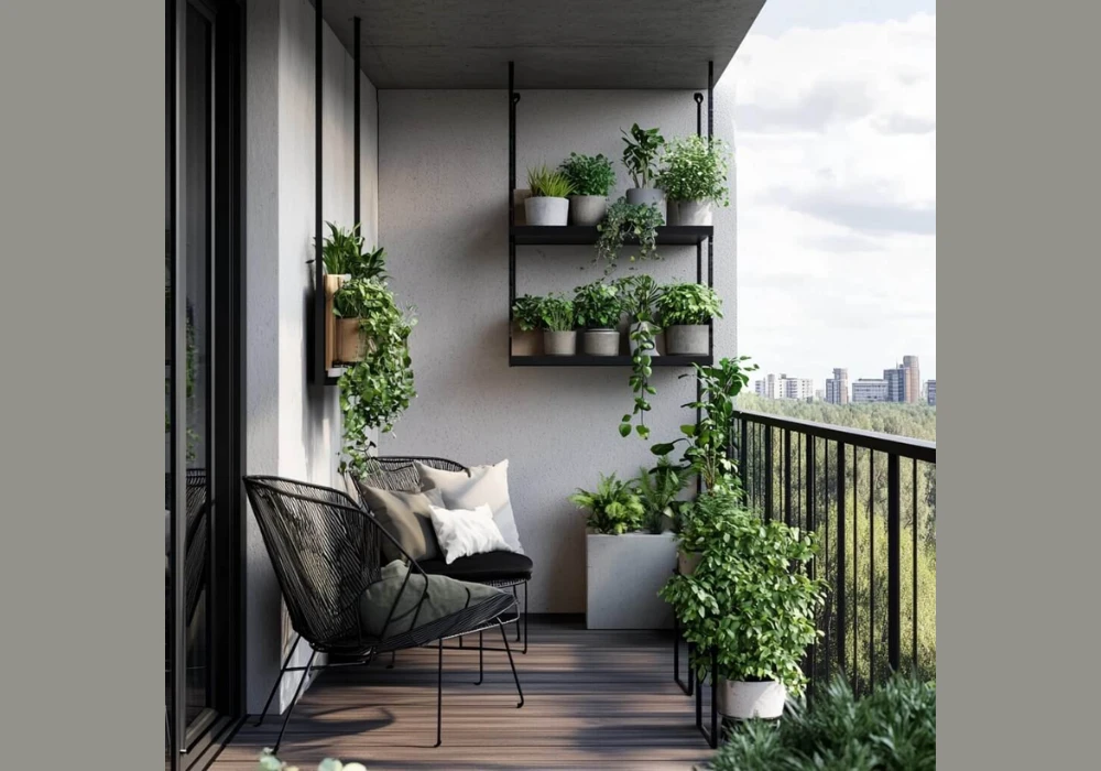 Minimal Seating Balcony Design for Small Spaces