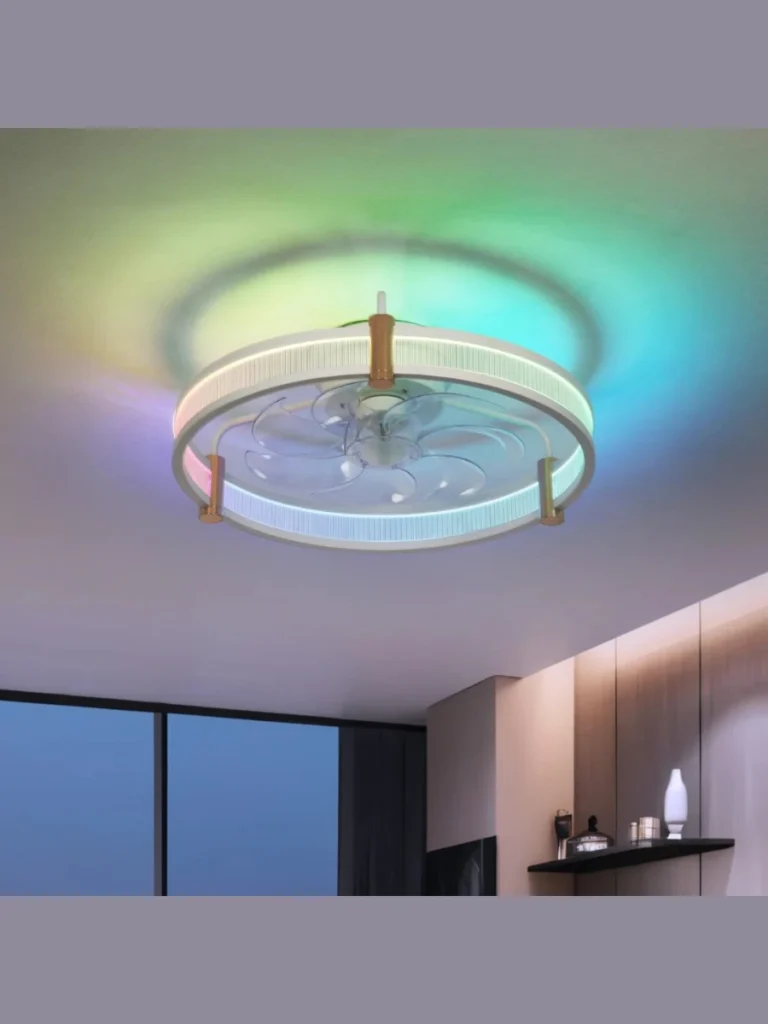 Minimalist Glass Disc Ceiling Fan Lights