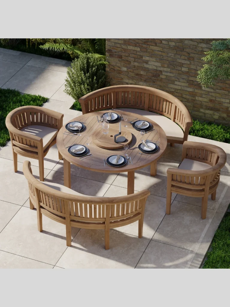 Minimalist Teak Dining Sets for Outdoor Meals