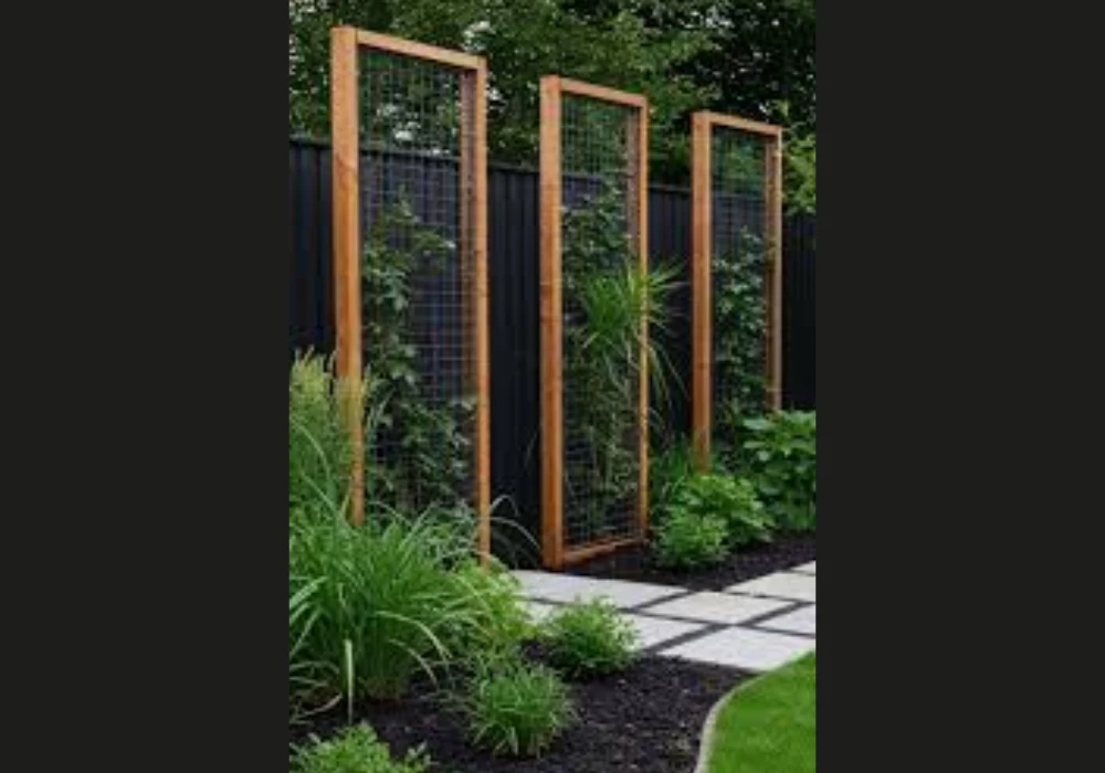 Mixed Material Trellis Fence Ideas for Modern Outdoor Style