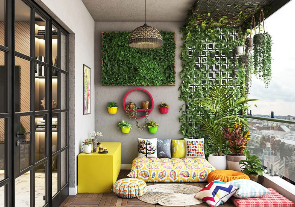 Modern Balcony Design with Glass Railings and Clean Layout