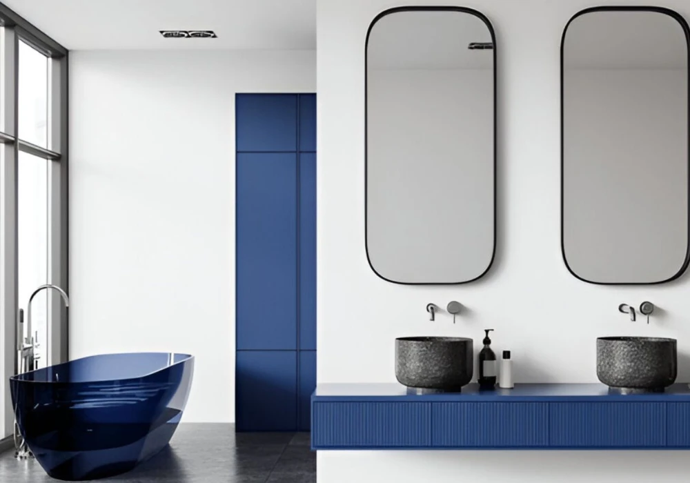Modern Blue Bathroom Ideas with Minimal Design