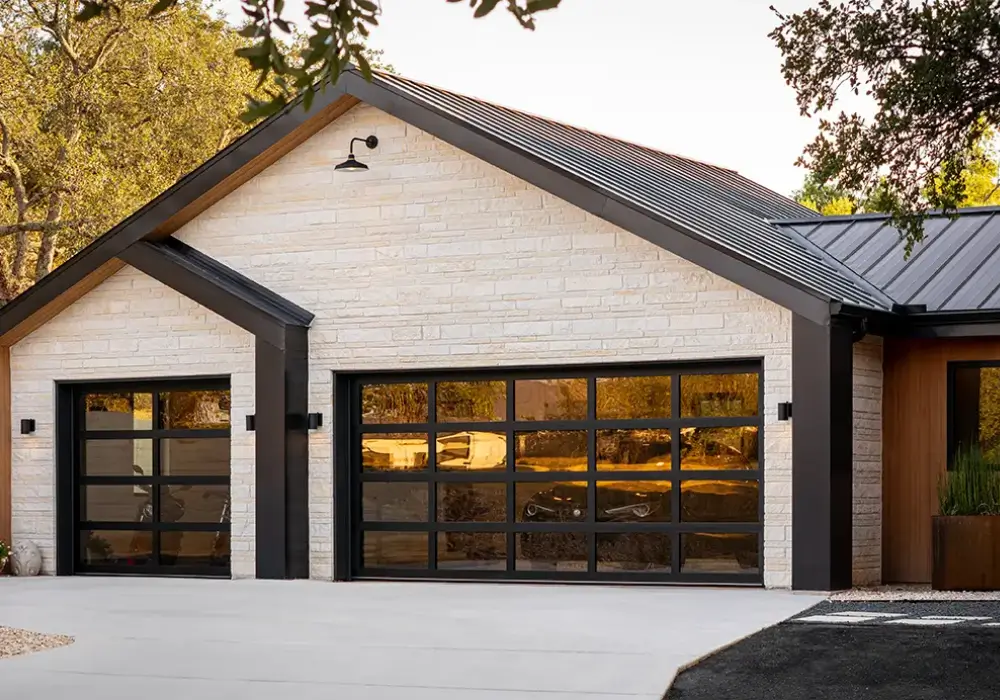 Modern Glass Garage Door