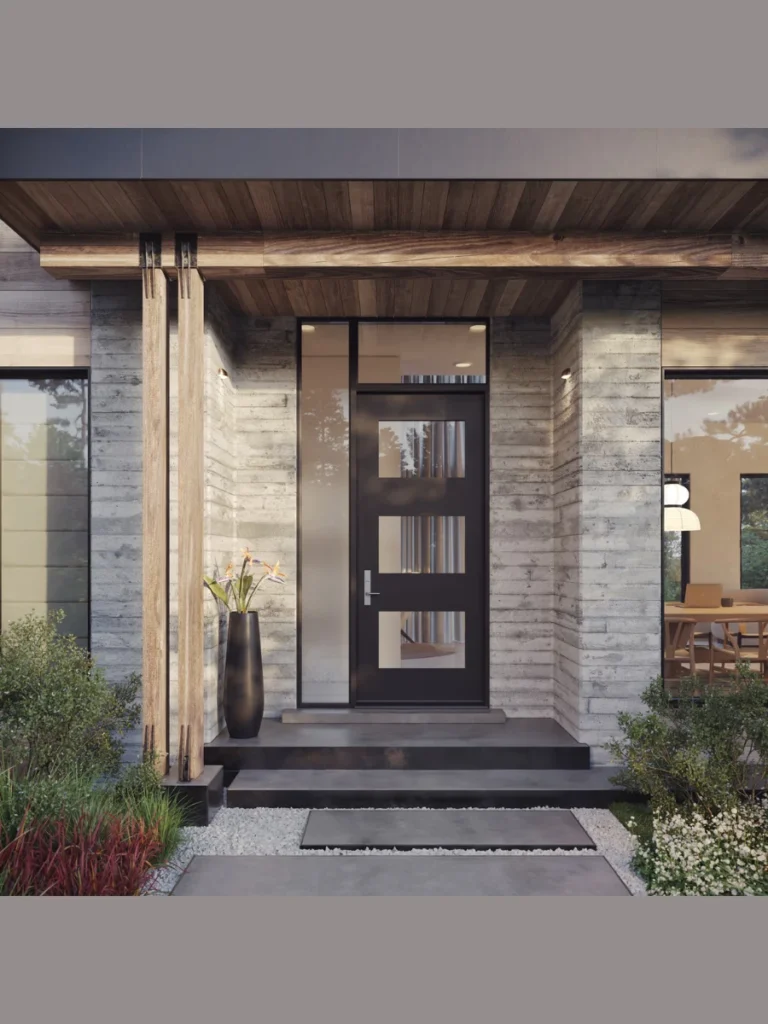 Modern Glass Panel Entry Doors