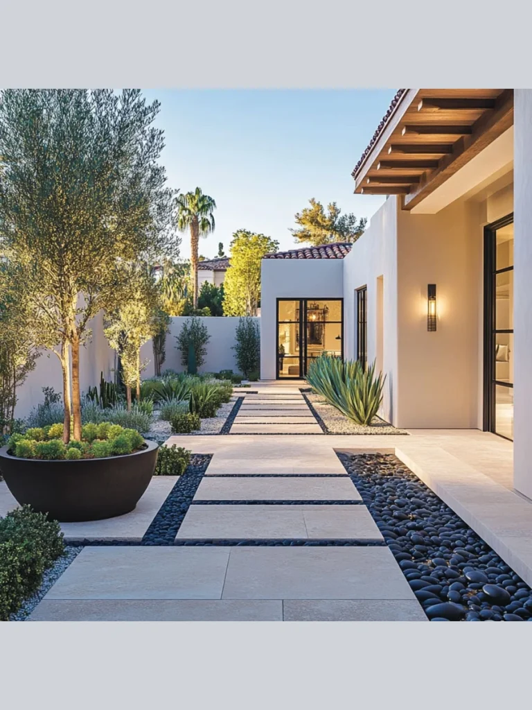 Modern Gravel and Grass Geometry