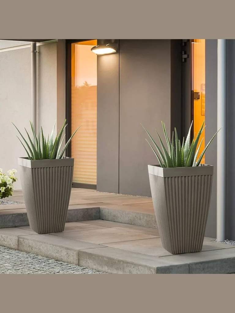 Modern Minimalist Tall Trough Planters
