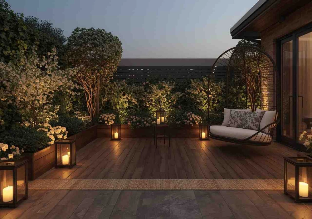 Modern Terrace Design Ideas with Clean Layout