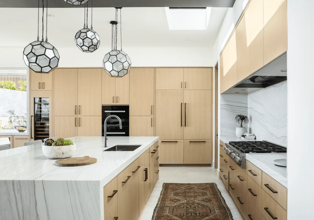 Modern Wood and White Kitchen