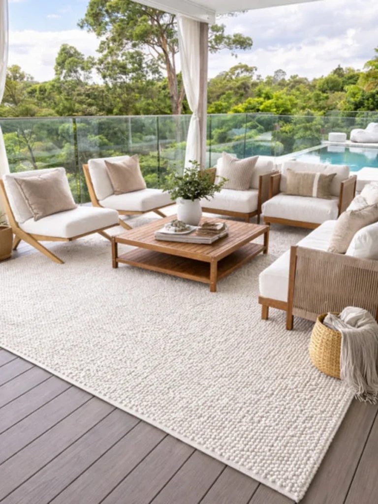 Monochromatic Outdoor Area Rugs