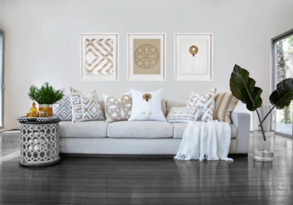 Monochrome Throw Pillow Combinations for a Structured Sofa Style
