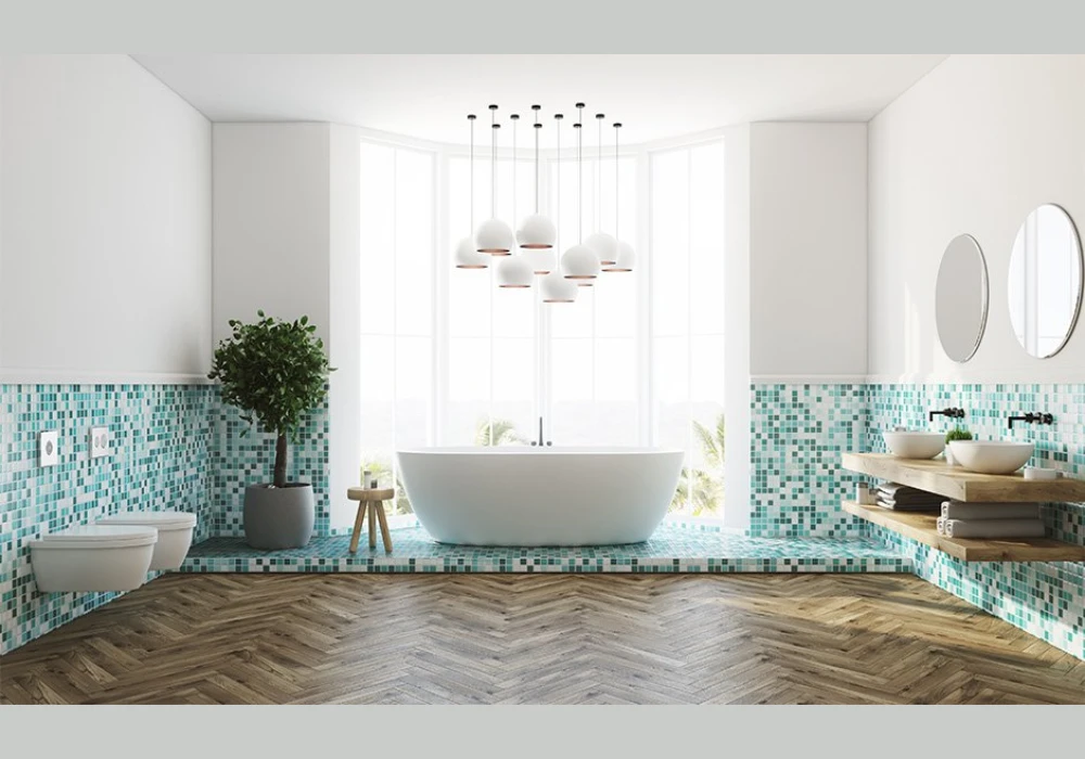 Mosaic Tile Patterns for Summer Bathroom Accent Areas