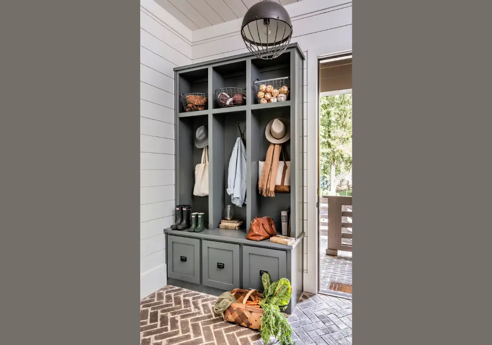 Mudroom with Vertical Storage