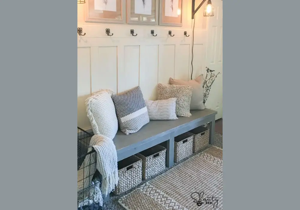Mudroom with a Rustic Farmhouse Touch