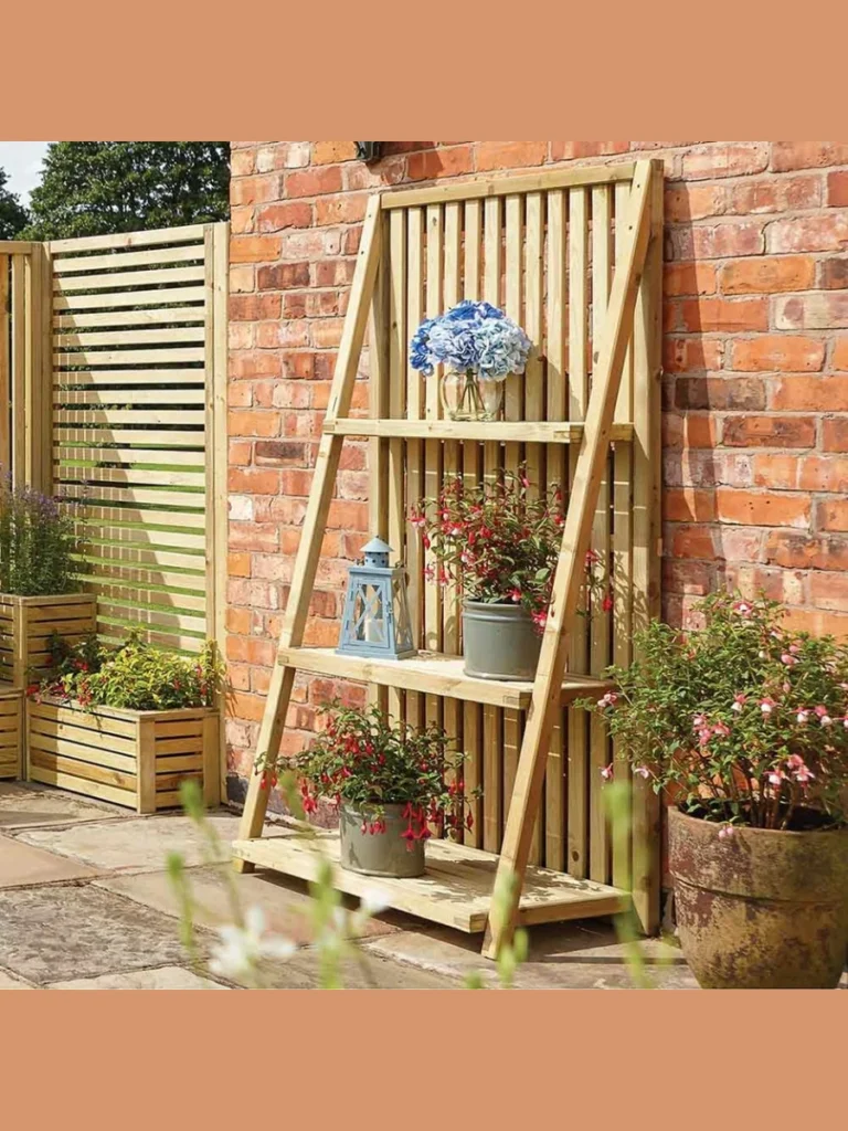 Multi-Tiered Wooden Ladder Stands