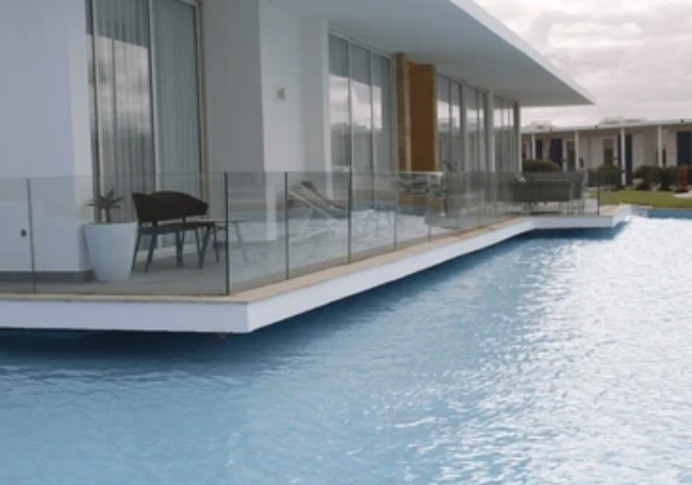 Multi-Use Balcony Pool and Seating Setup