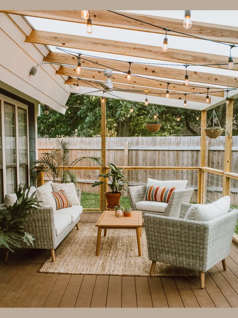 Natural Cedar Wood Freestanding Frame Pergola