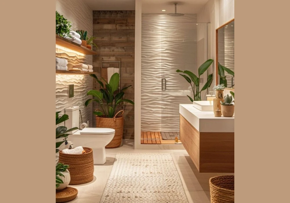 Natural Elements Trend for Warm Bathroom Feel