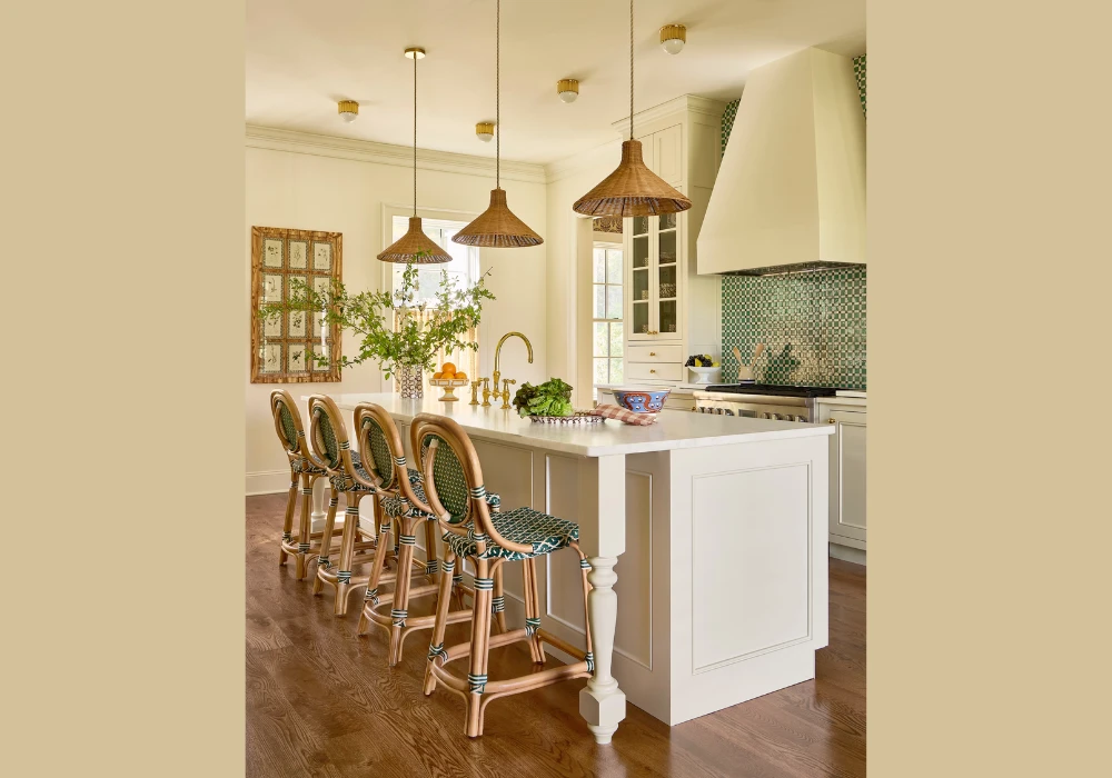 Natural Material Summer Kitchen Styling Ideas Using Wood and Rattan