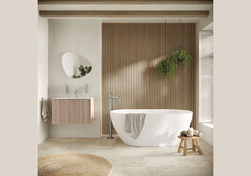 Natural Wood Bathroom Design