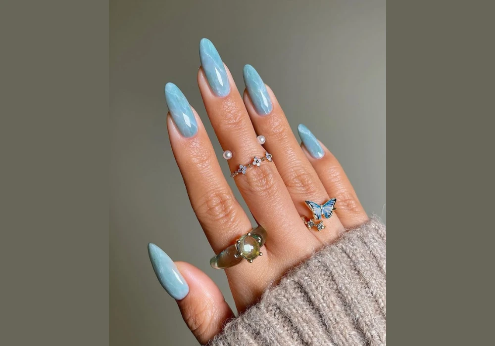 Ocean Blue Nail Color for Cool Summer Vibes