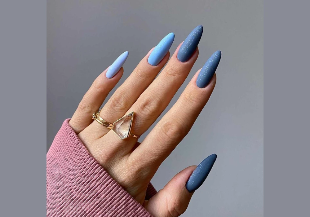 Ocean Blue Summer Acrylic Nail Ideas