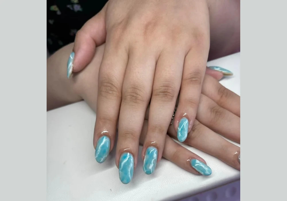 Ocean Blue Summer Nail Looks