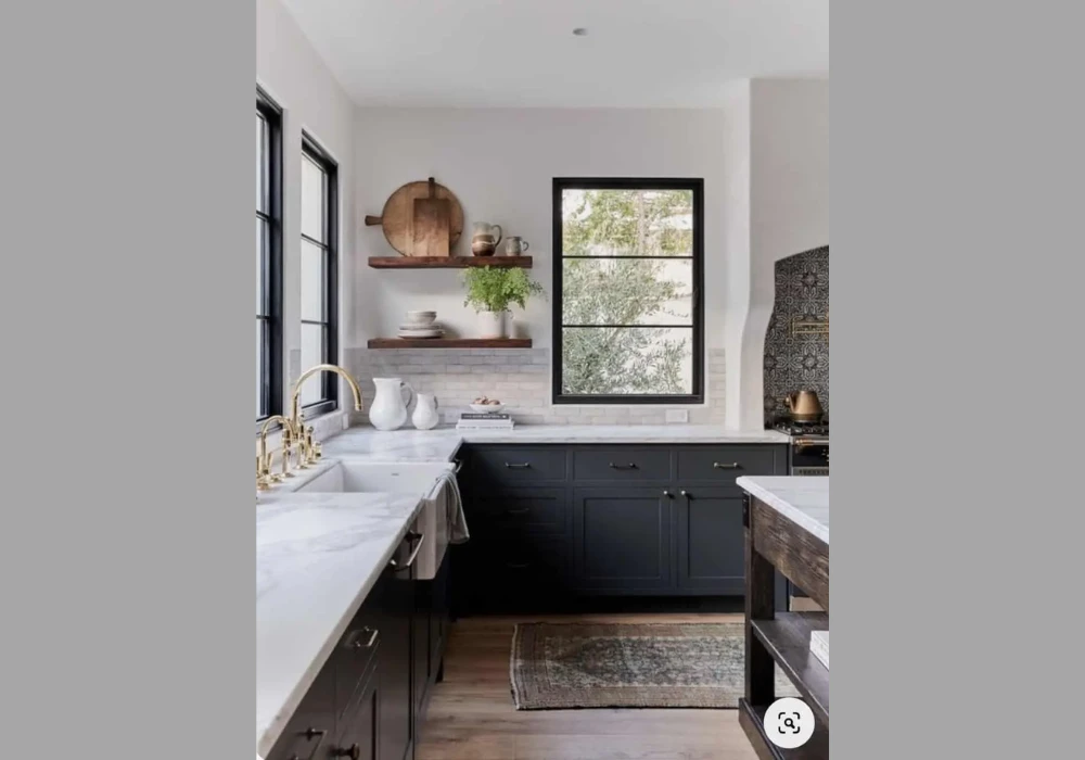 Open Shelving with Farmhouse Styling