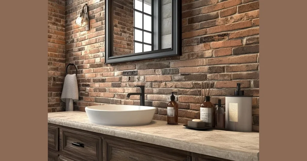 Brick Style Accent Wall for an Industrial Look